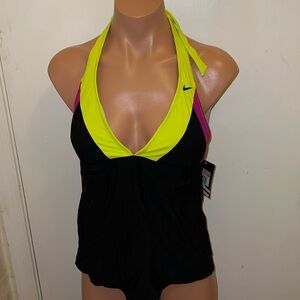 NWT Nike swim halter Tankini top size 10